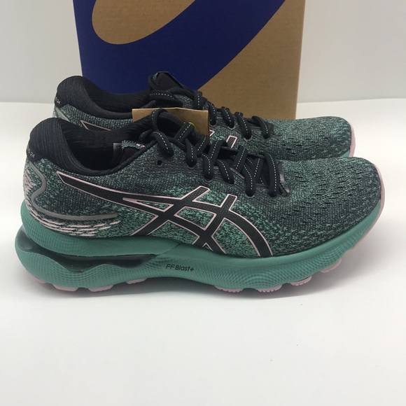 ASICS WOMENŚ  GEL-NIMBUS 24 RUNNING SHOES SIZE 5  BLACK/BARELY ROSE - Picture 4 of 11